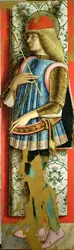 San Sebastiano, pannello destro del secondo trittico della Valle Castellamo